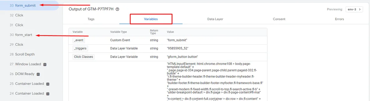 form interactions in preview mode