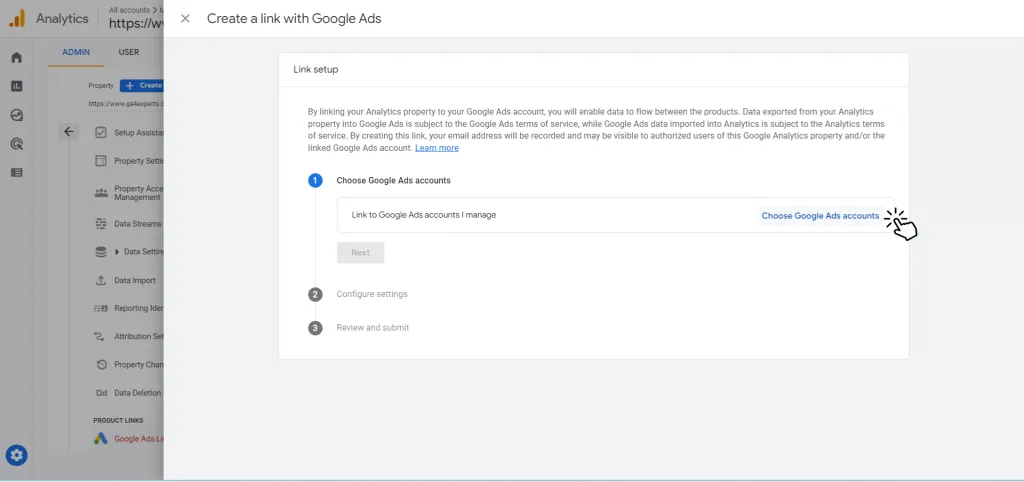 linking google ad