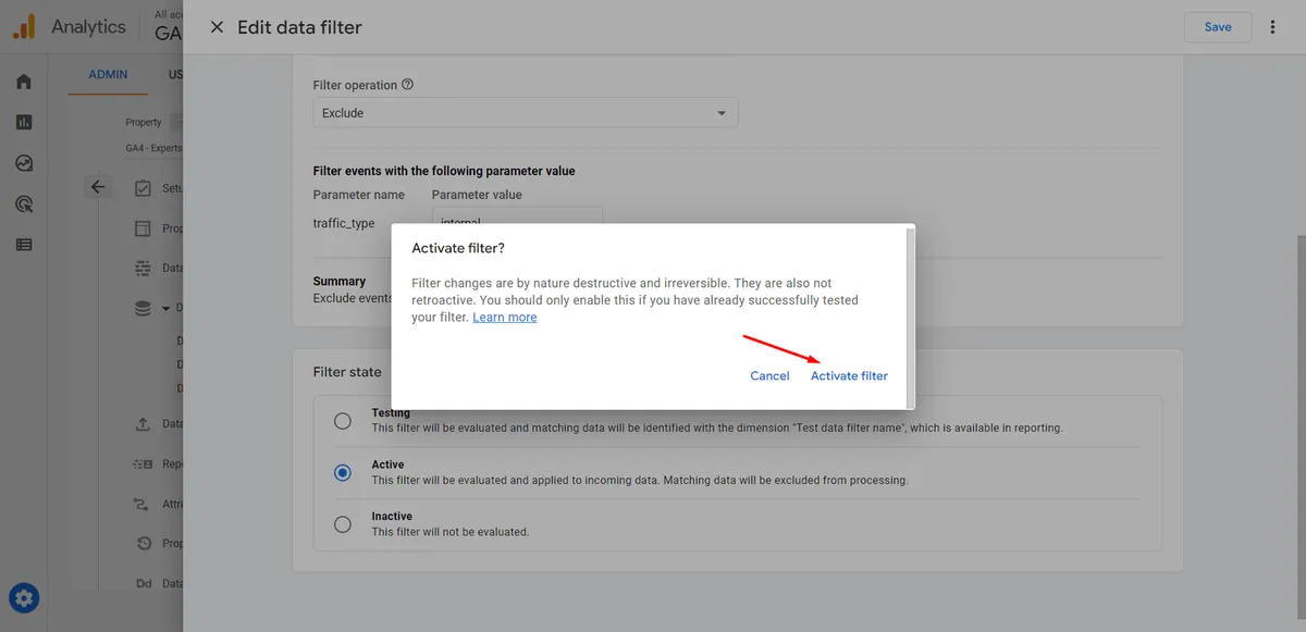 activate date filter