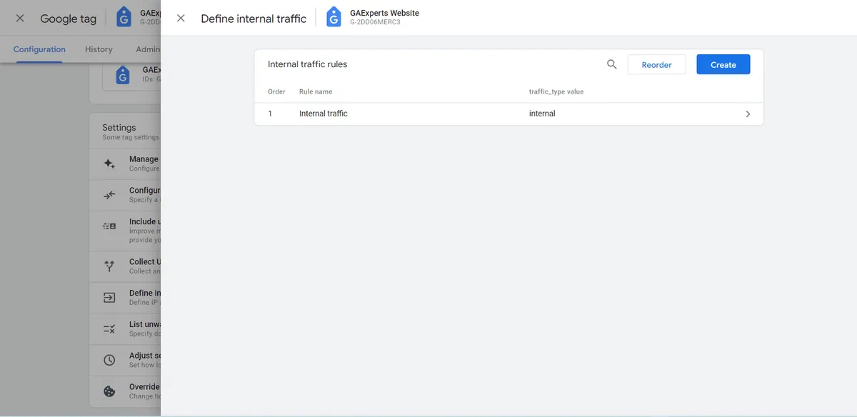 defined internal traffic