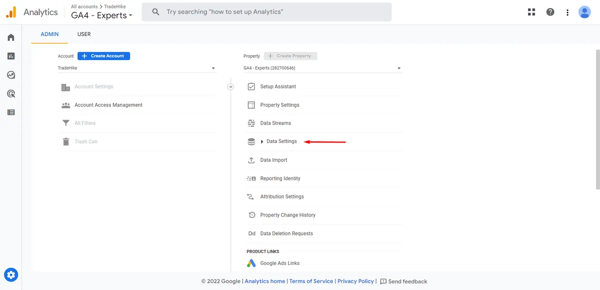 data settings inga4