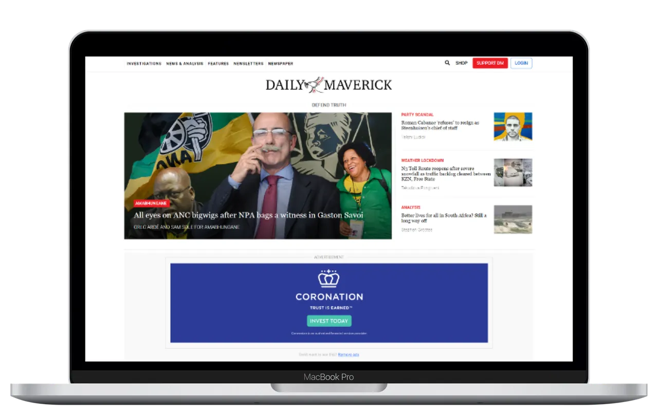 Daily Maverick website