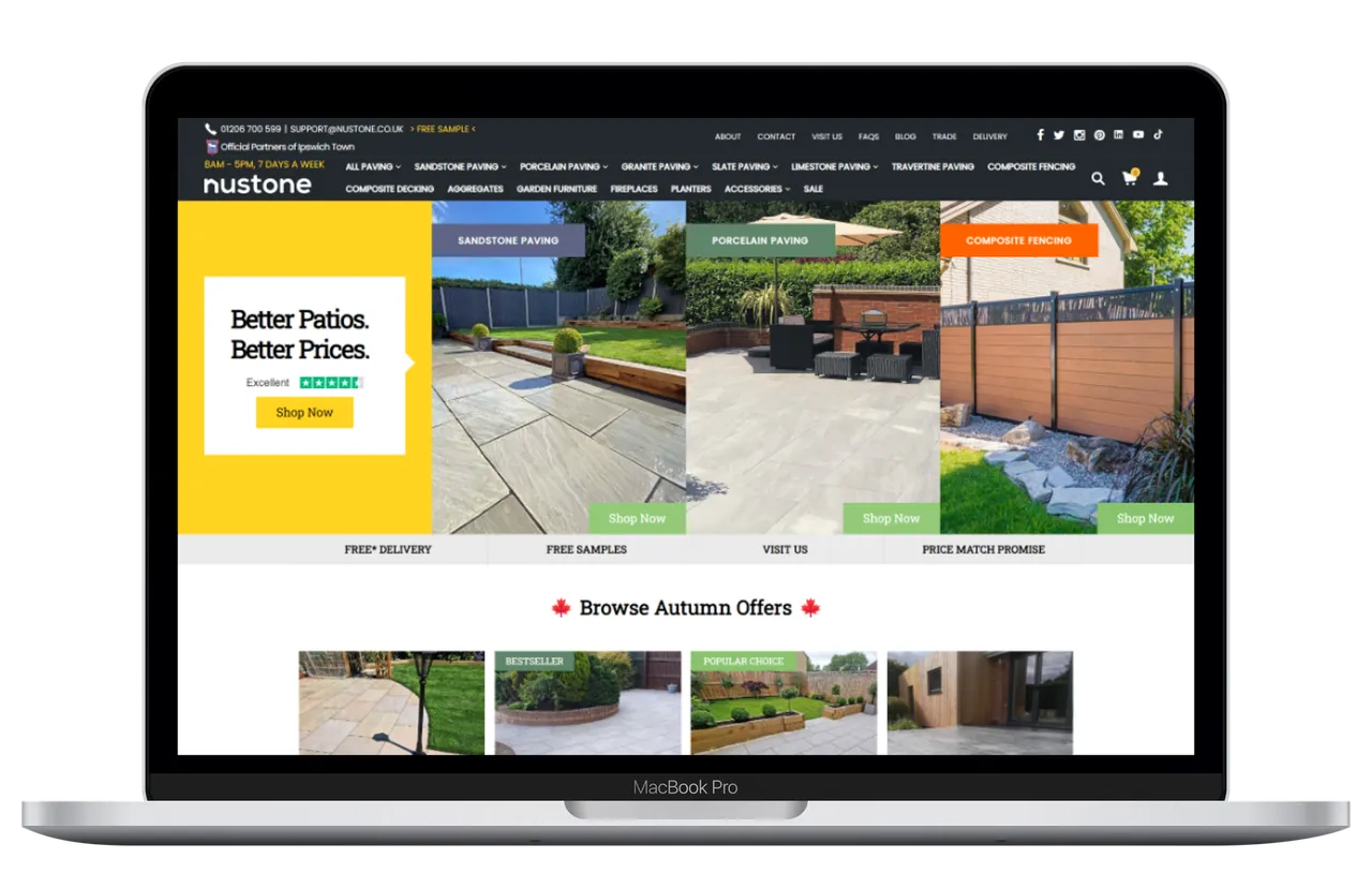 Nustone website