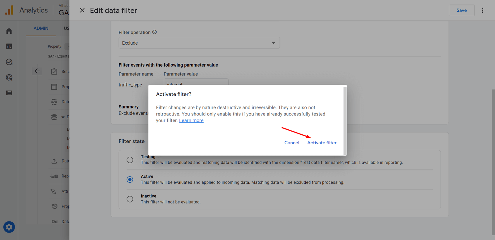 activate date filter