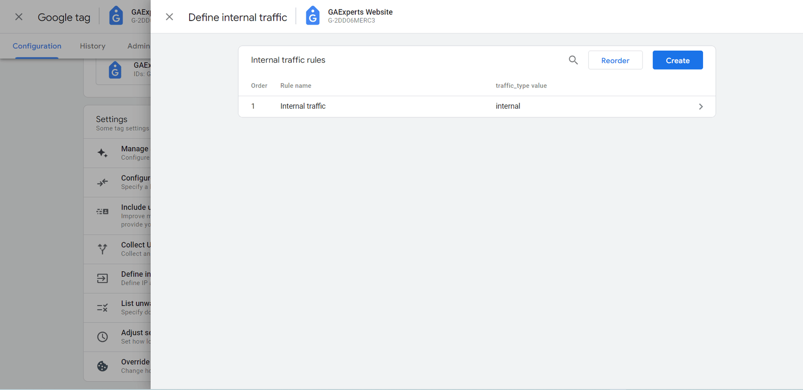 defined internal traffic