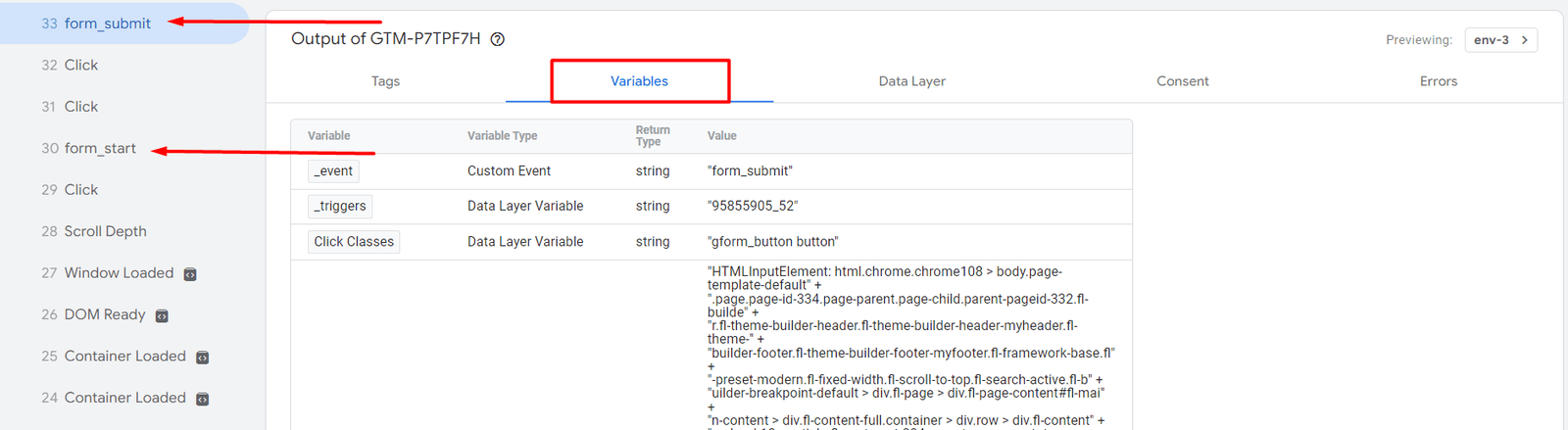 form interactions in preview mode